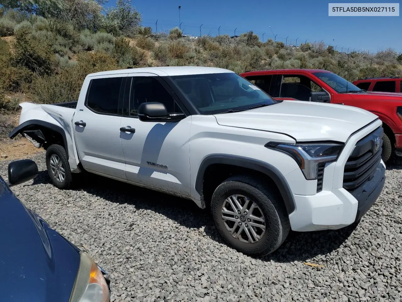 2022 Toyota Tundra Crewmax Sr VIN: 5TFLA5DB5NX027115 Lot: 62398065