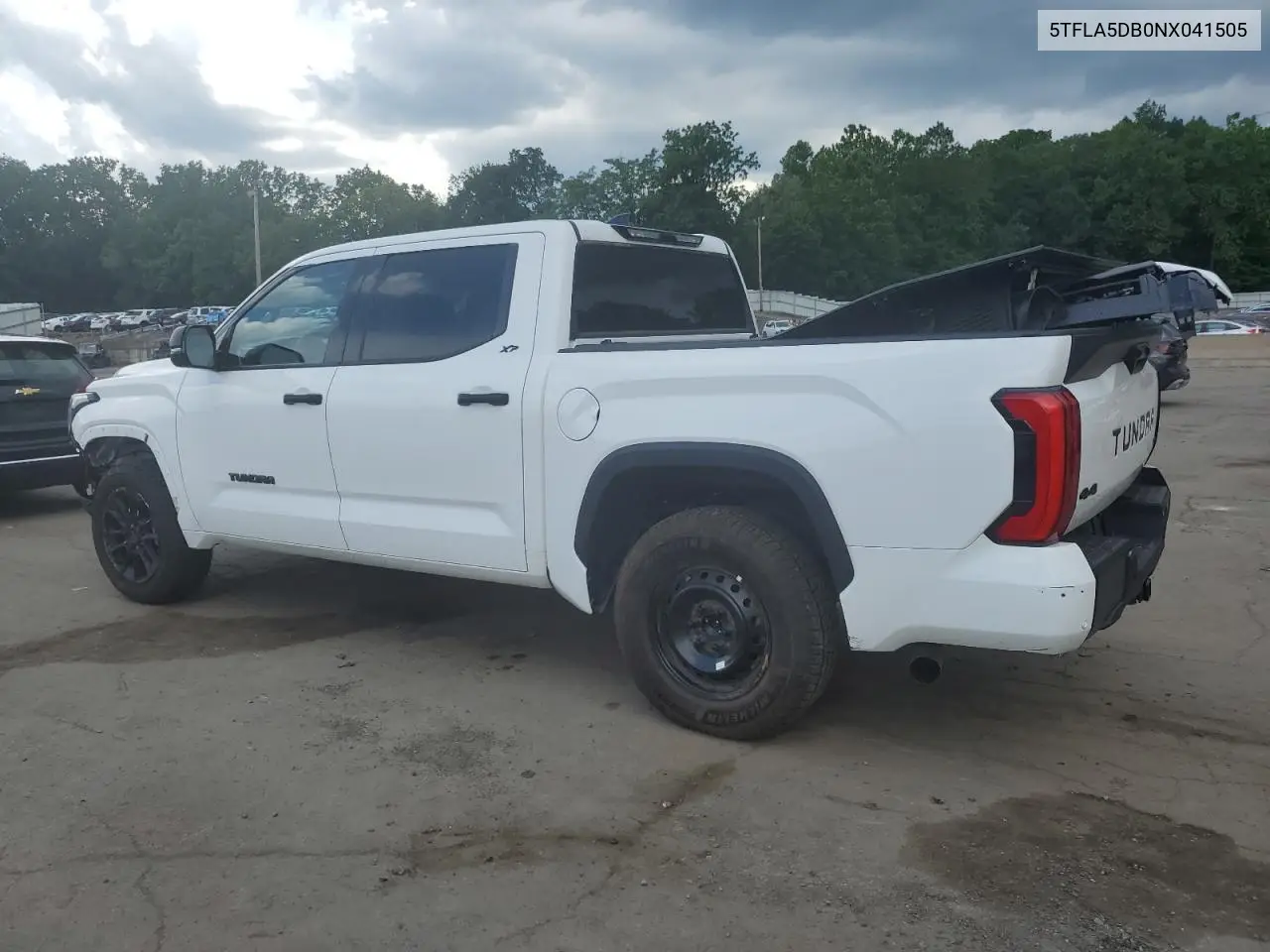 2022 Toyota Tundra Crewmax Sr VIN: 5TFLA5DB0NX041505 Lot: 62826275