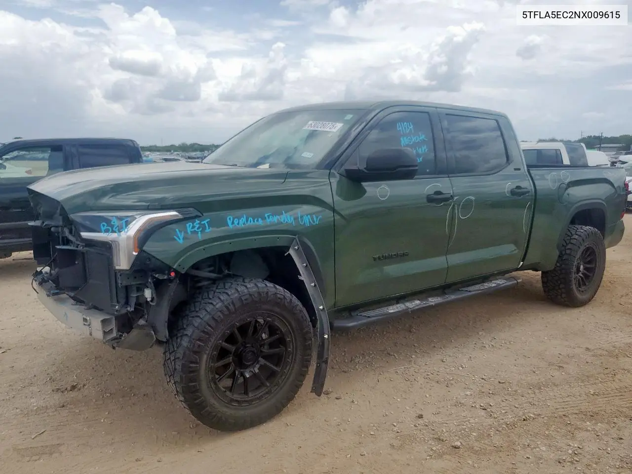 2022 Toyota Tundra Crewmax Sr5 VIN: 5TFLA5EC2NX009615 Lot: 63028075