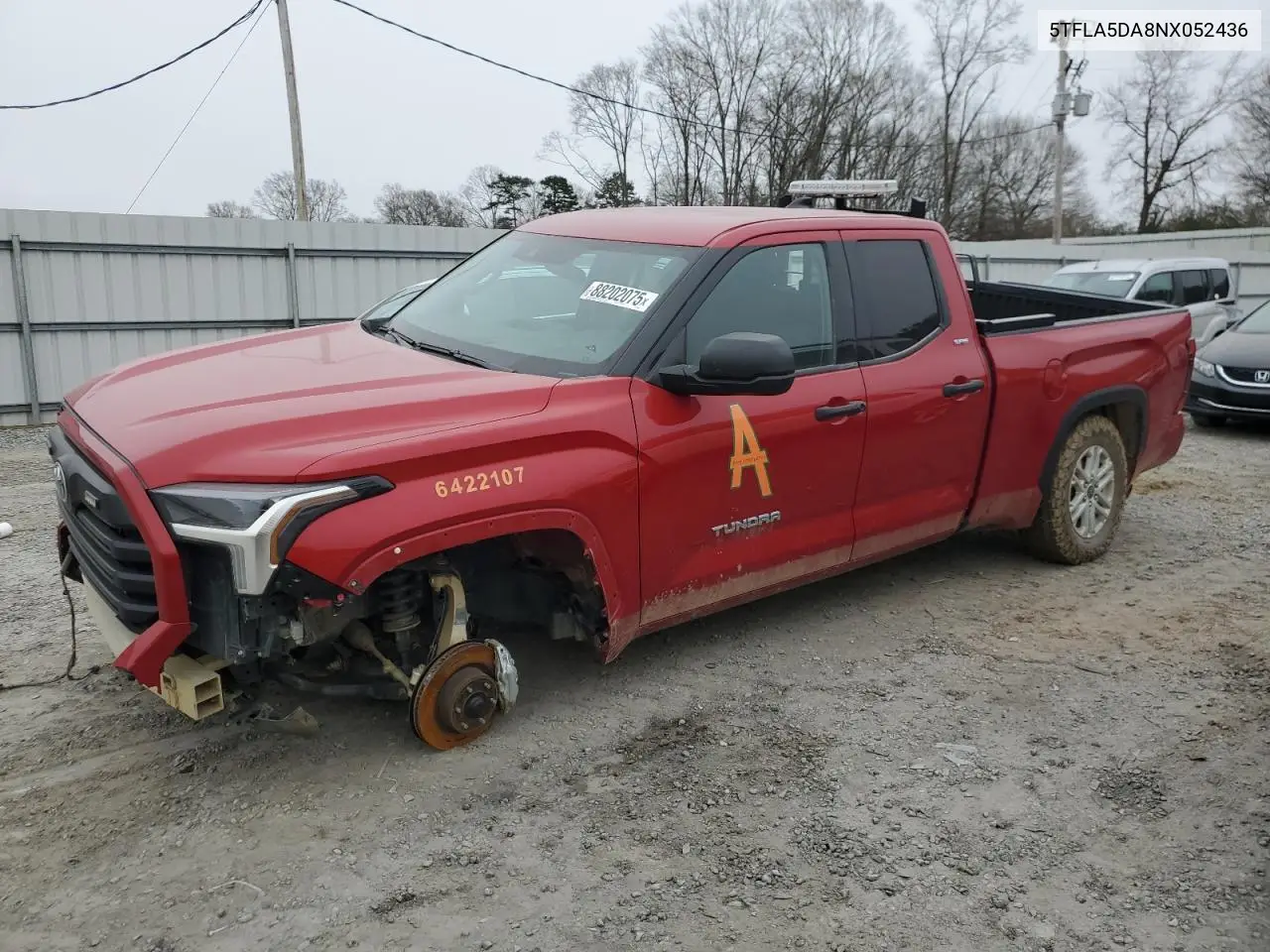 2022 Toyota Tundra Double Cab Sr VIN: 5TFLA5DA8NX052436 Lot: 88202075