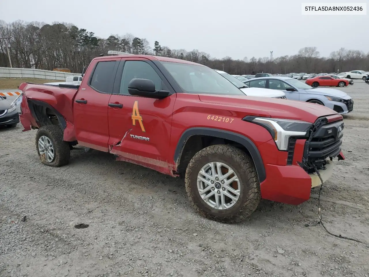 2022 Toyota Tundra Double Cab Sr VIN: 5TFLA5DA8NX052436 Lot: 88202075