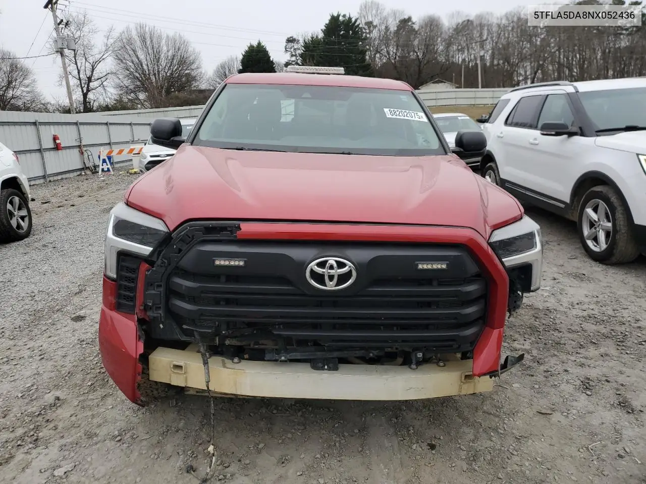2022 Toyota Tundra Double Cab Sr VIN: 5TFLA5DA8NX052436 Lot: 88202075