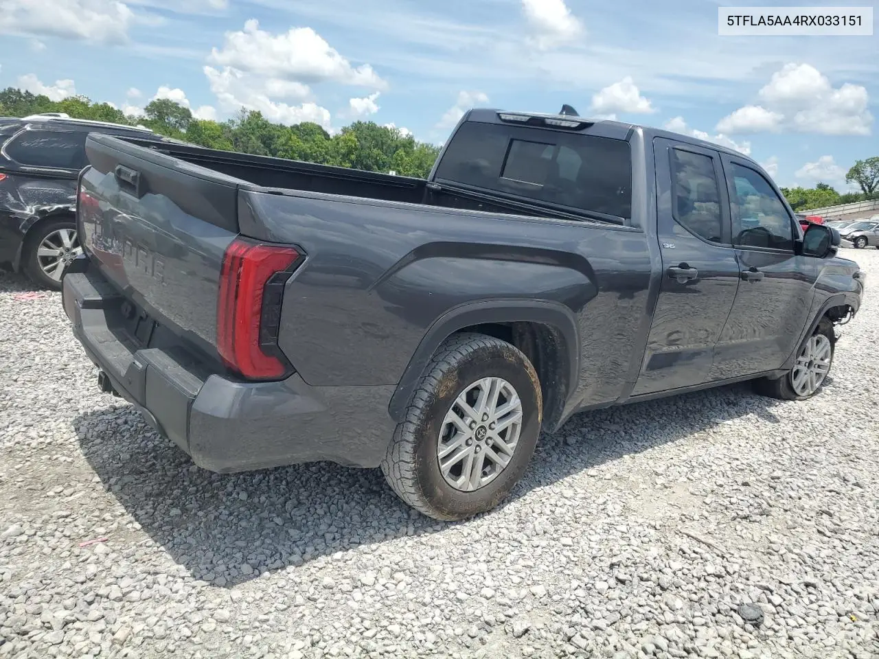 2024 Toyota Tundra Double Cab Sr VIN: 5TFLA5AA4RX033151 Lot: 62388225