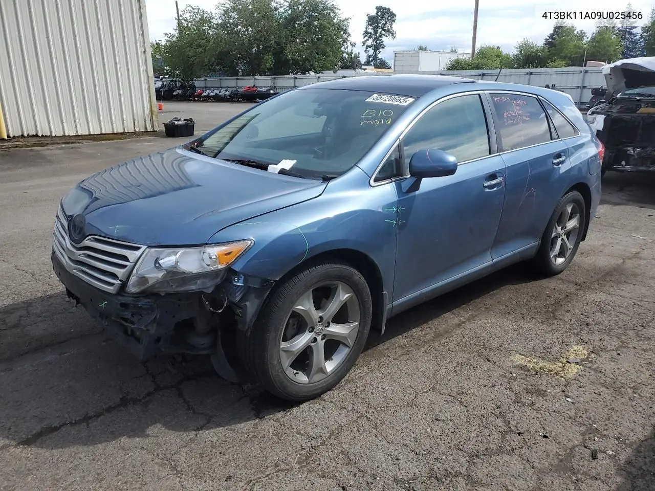 2009 Toyota Venza VIN: 4T3BK11A09U025456 Lot: 55720655