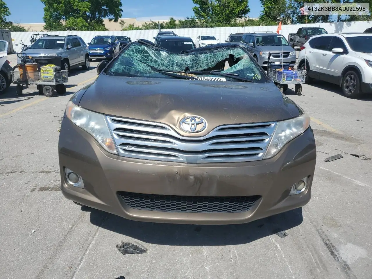 2010 Toyota Venza VIN: 4T3ZK3BB8AU022598 Lot: 57843565