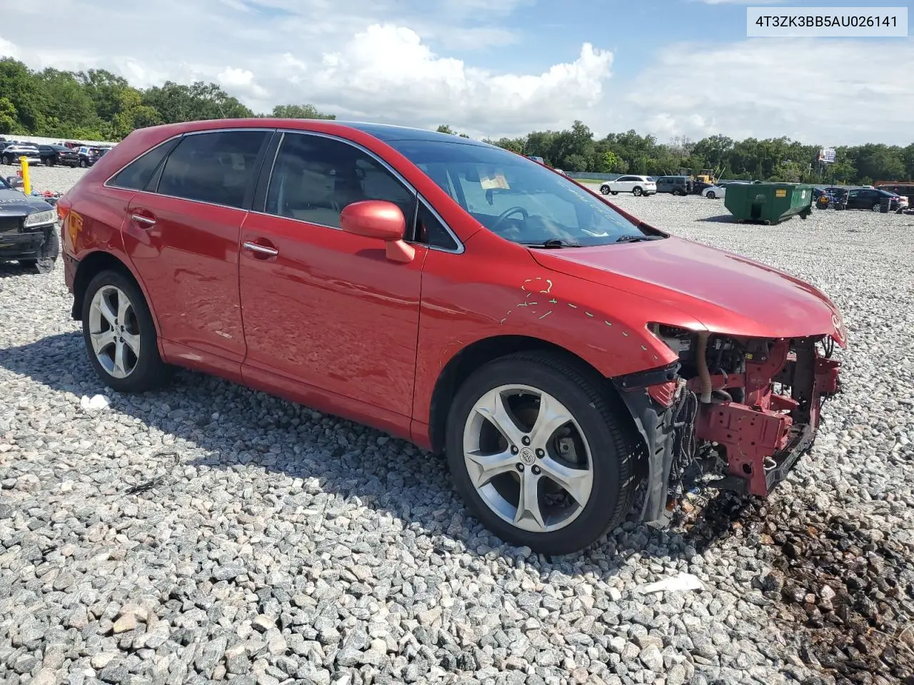 2010 Toyota Venza VIN: 4T3ZK3BB5AU026141 Lot: 62327065