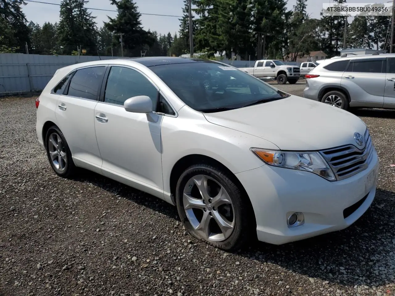 2011 Toyota Venza VIN: 4T3BK3BB5BU049356 Lot: 62031235