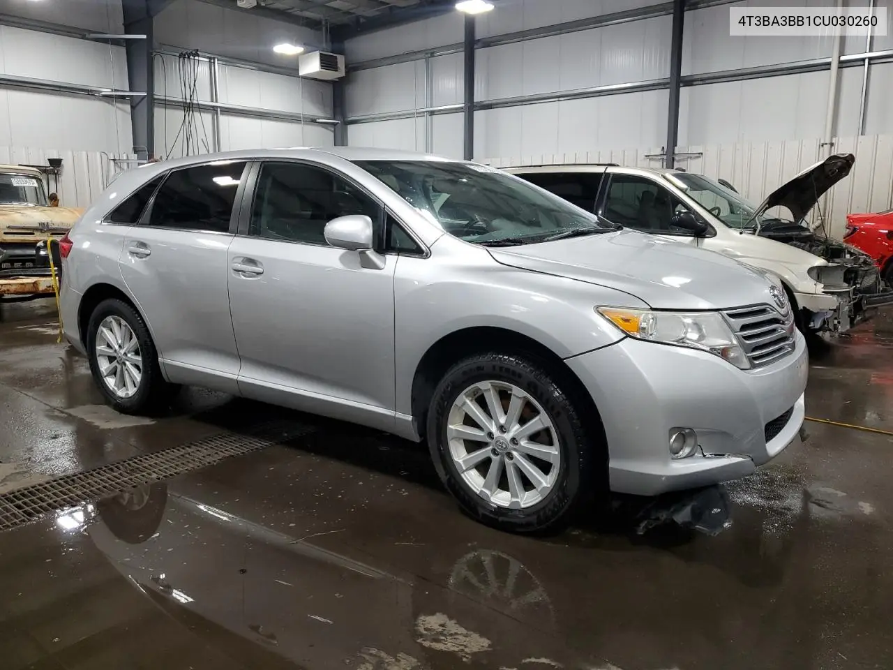 2012 Toyota Venza Le VIN: 4T3BA3BB1CU030260 Lot: 51537305
