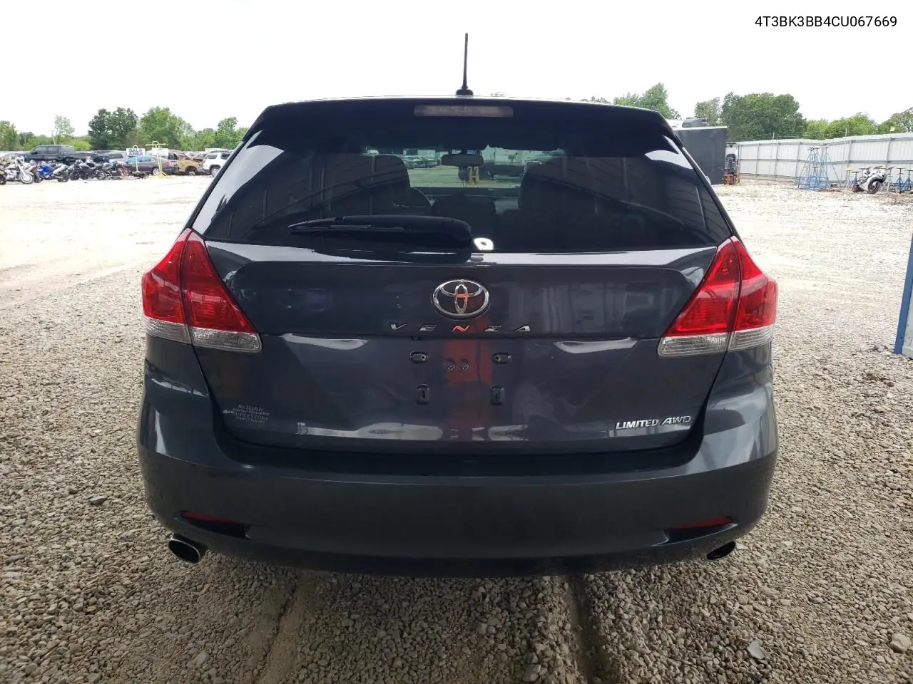 2012 Toyota Venza Le VIN: 4T3BK3BB4CU067669 Lot: 58464615