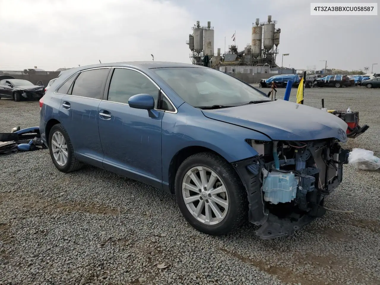 2012 Toyota Venza Le VIN: 4T3ZA3BBXCU058587 Lot: 62779015