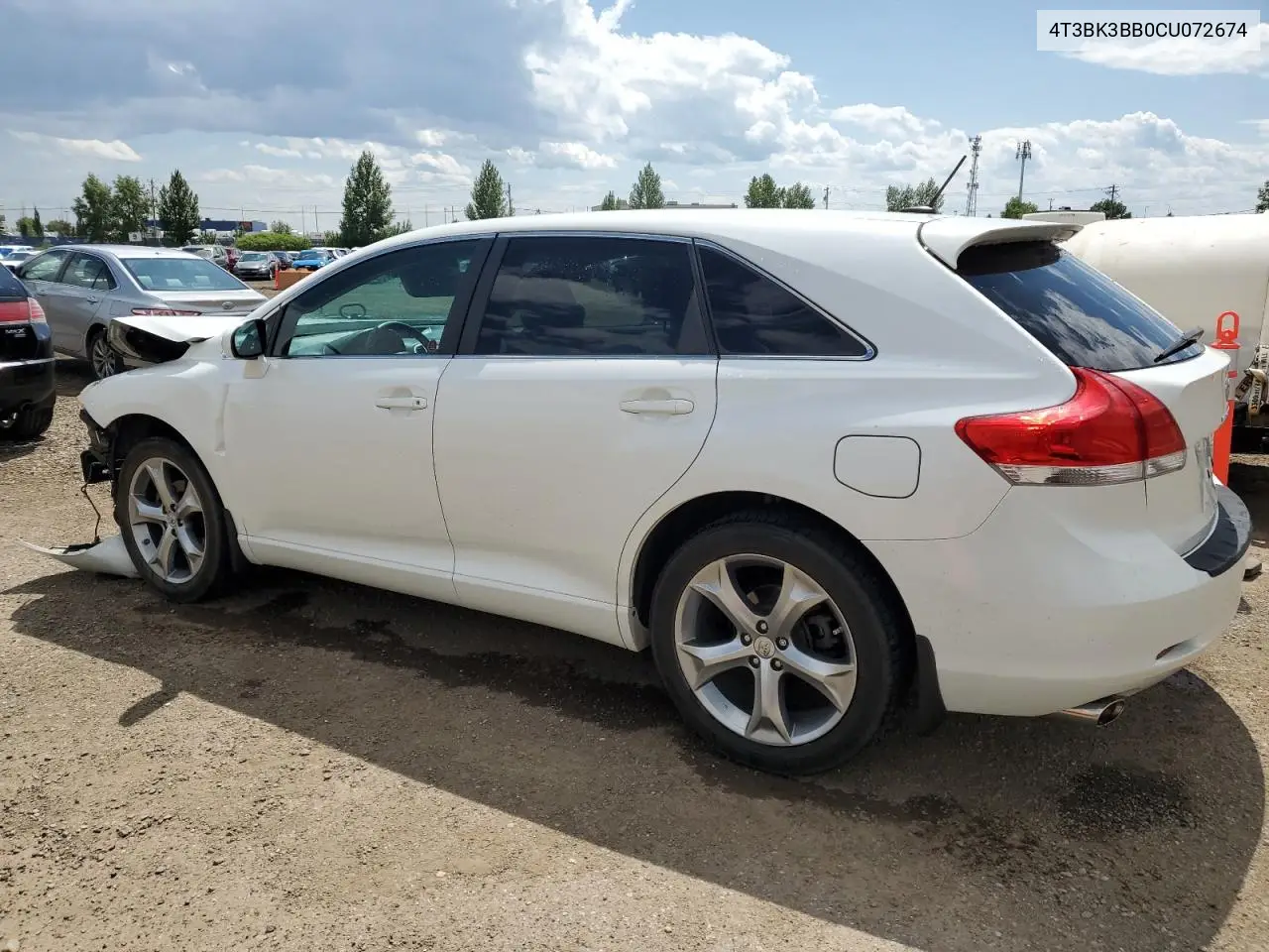 2012 Toyota Venza Le VIN: 4T3BK3BB0CU072674 Lot: 62785105