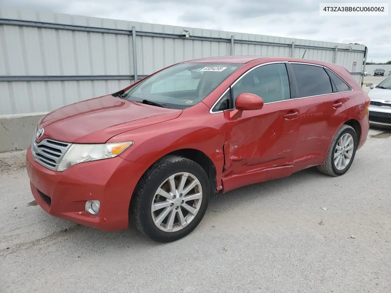 2012 Toyota Venza Le VIN: 4T3ZA3BB6CU060062 Lot: 63094295