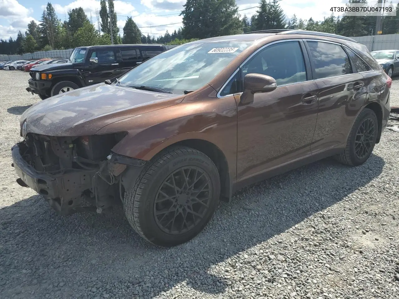 2013 Toyota Venza Le VIN: 4T3BA3BB7DU047193 Lot: 60922235