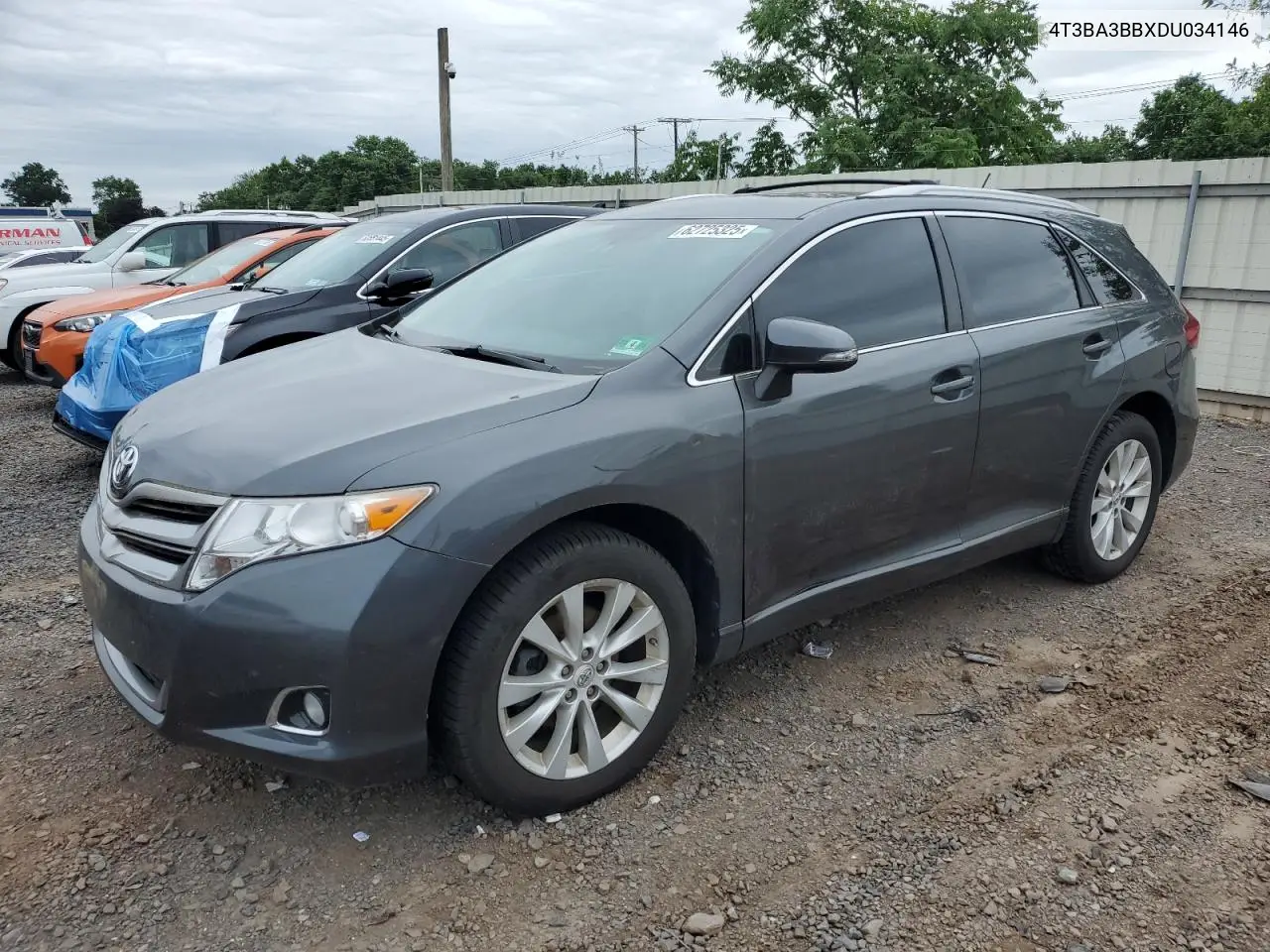 2013 Toyota Venza Le VIN: 4T3BA3BBXDU034146 Lot: 62725325