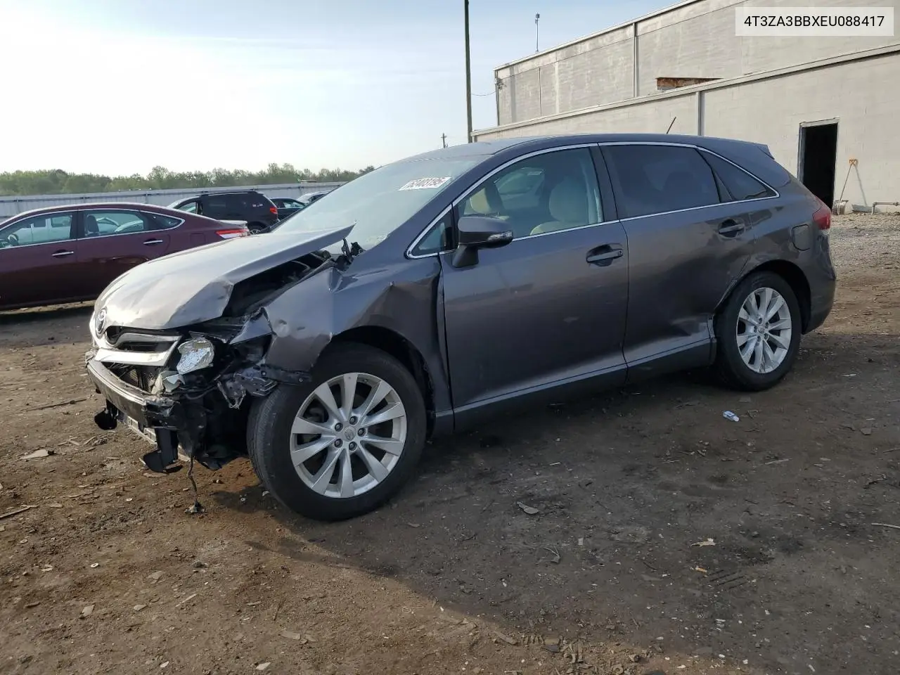 2014 Toyota Venza Le VIN: 4T3ZA3BBXEU088417 Lot: 62403195