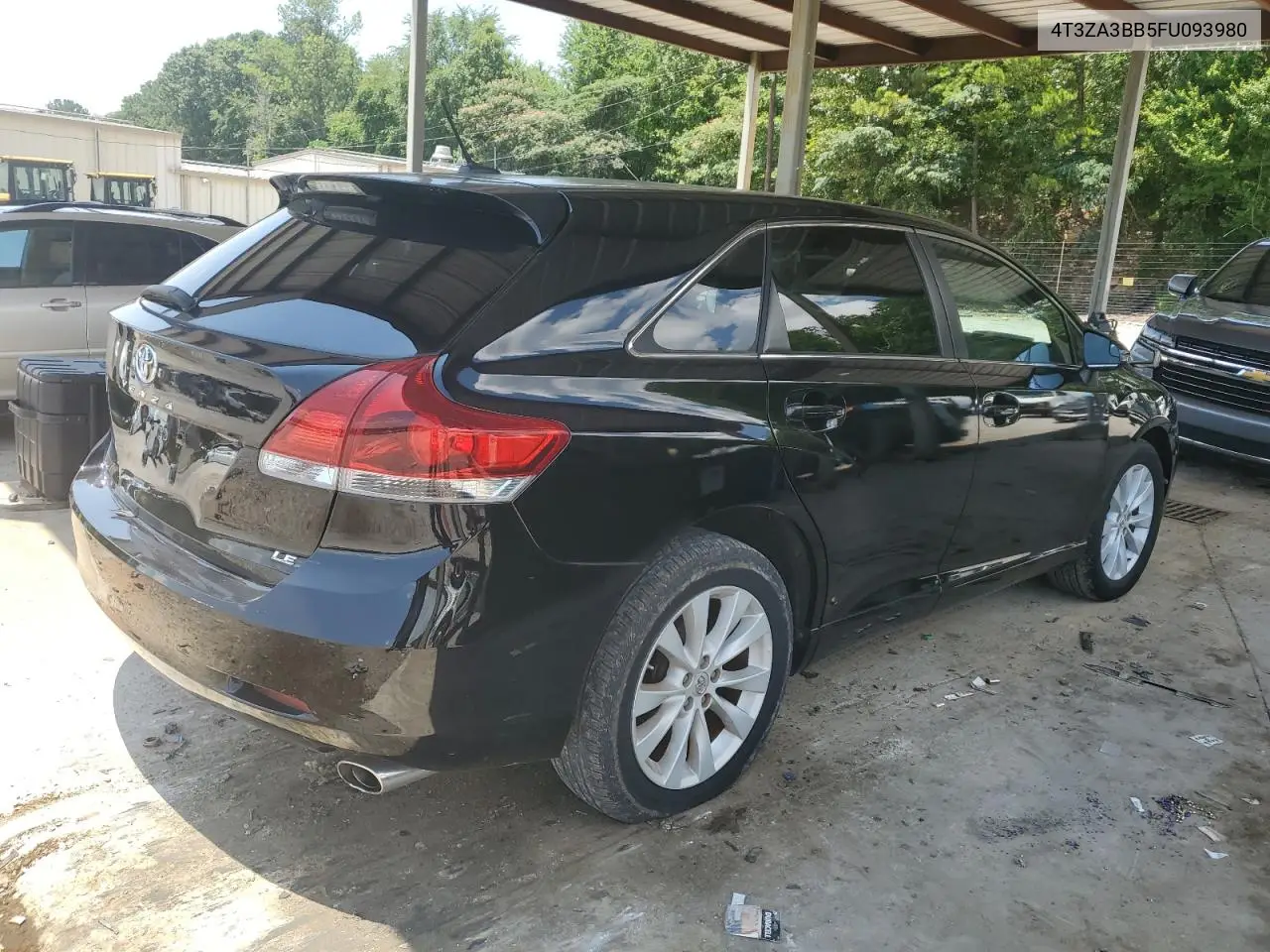 2015 Toyota Venza Le VIN: 4T3ZA3BB5FU093980 Lot: 62757815