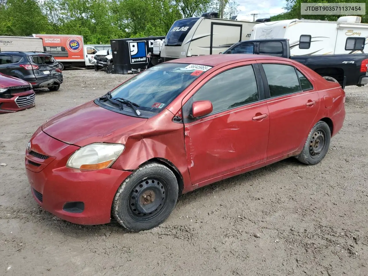 2007 Toyota Yaris VIN: JTDBT903571137454 Lot: 56045965