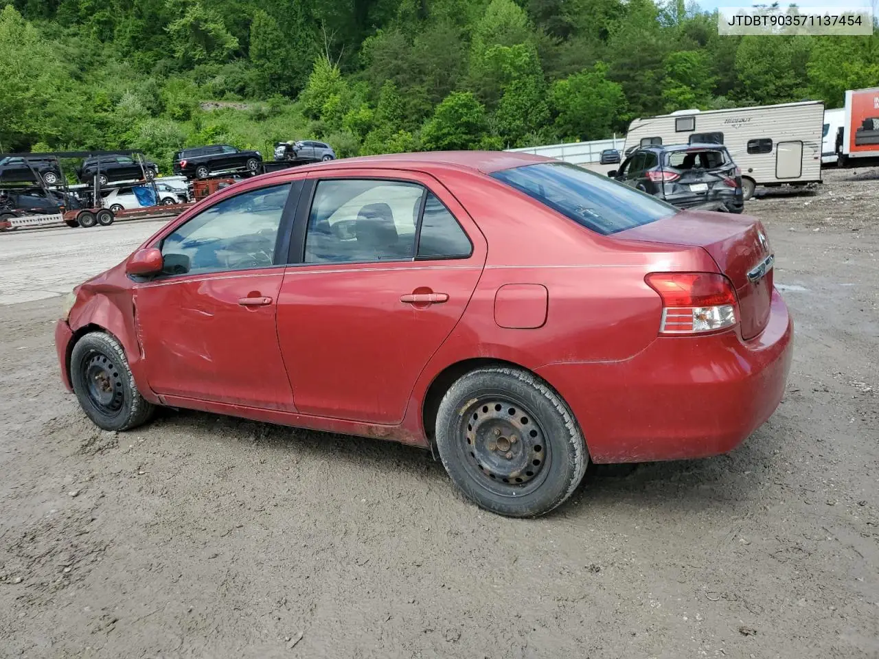 2007 Toyota Yaris VIN: JTDBT903571137454 Lot: 56045965