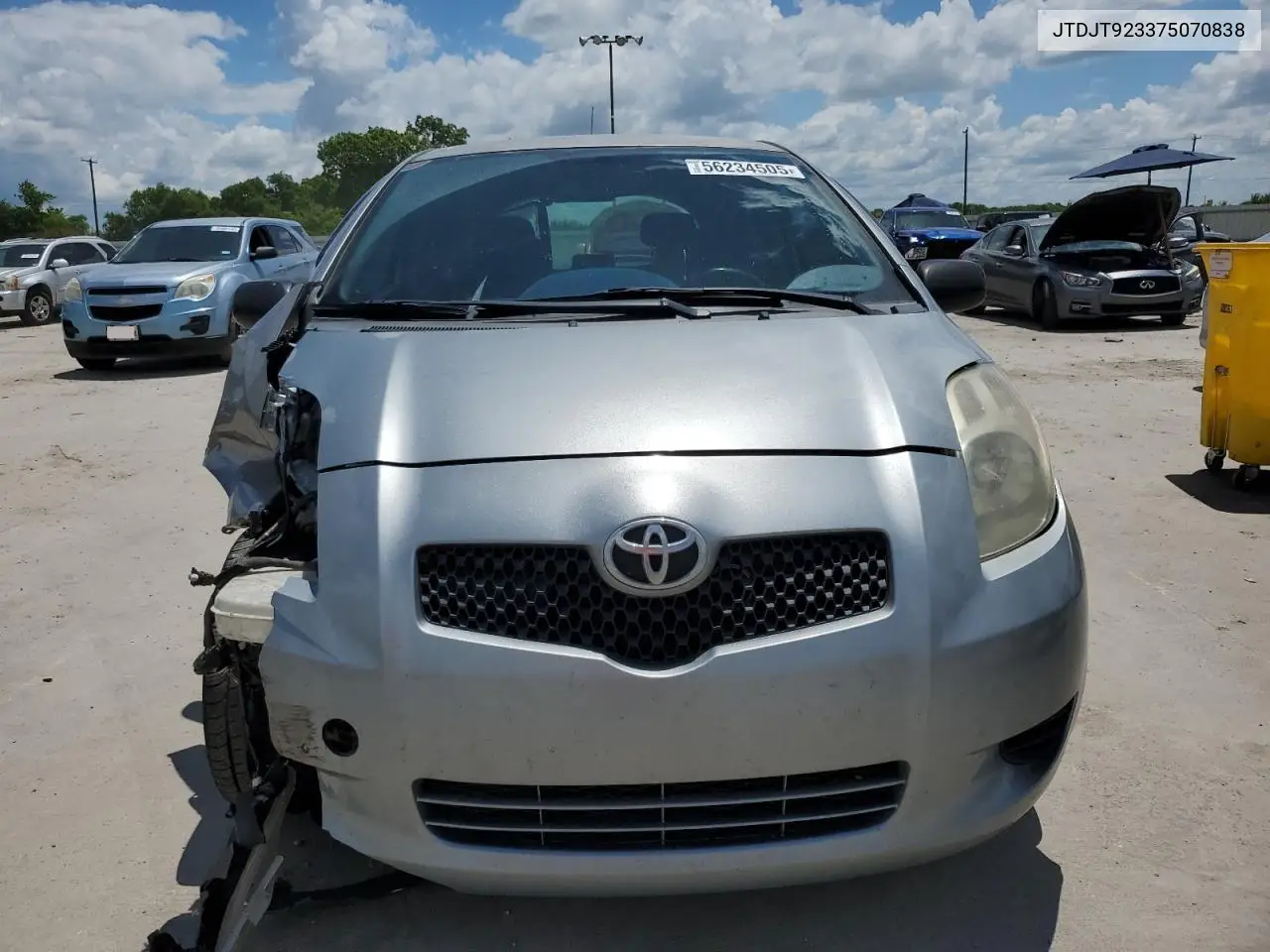2007 Toyota Yaris VIN: JTDJT923375070838 Lot: 56234505