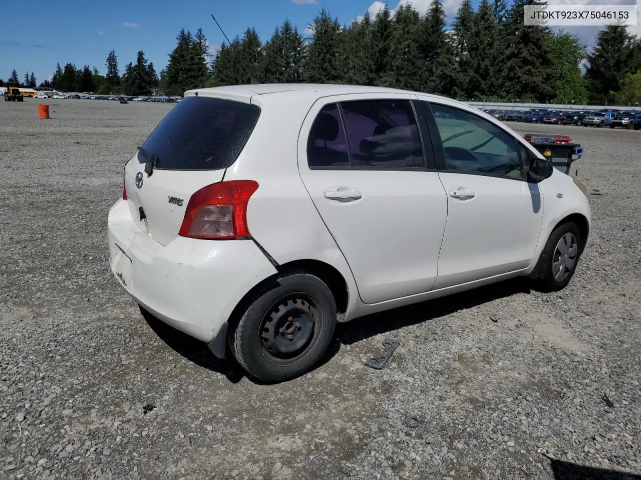 2007 Toyota Yaris VIN: JTDKT923X75046153 Lot: 56877765