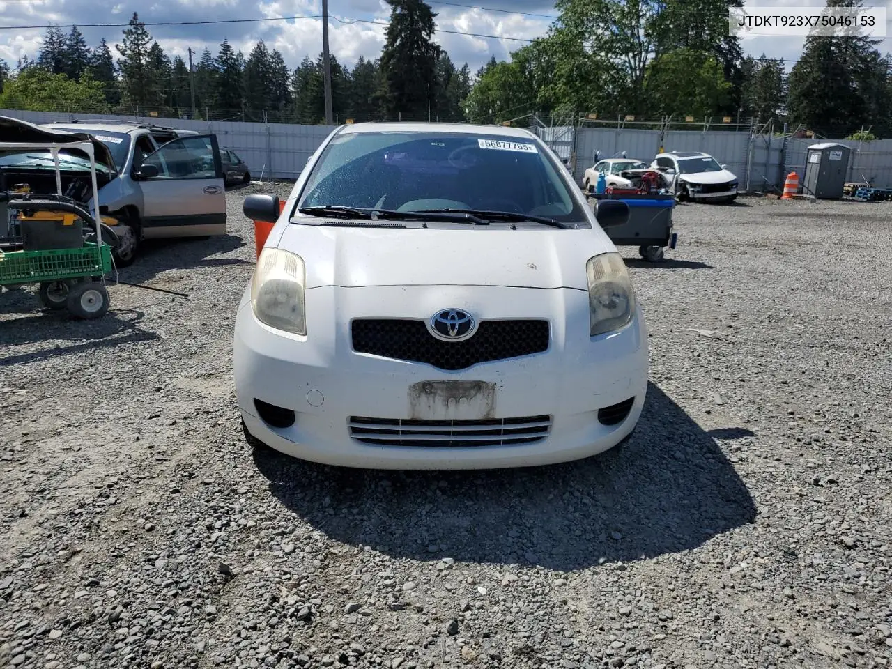 2007 Toyota Yaris VIN: JTDKT923X75046153 Lot: 56877765