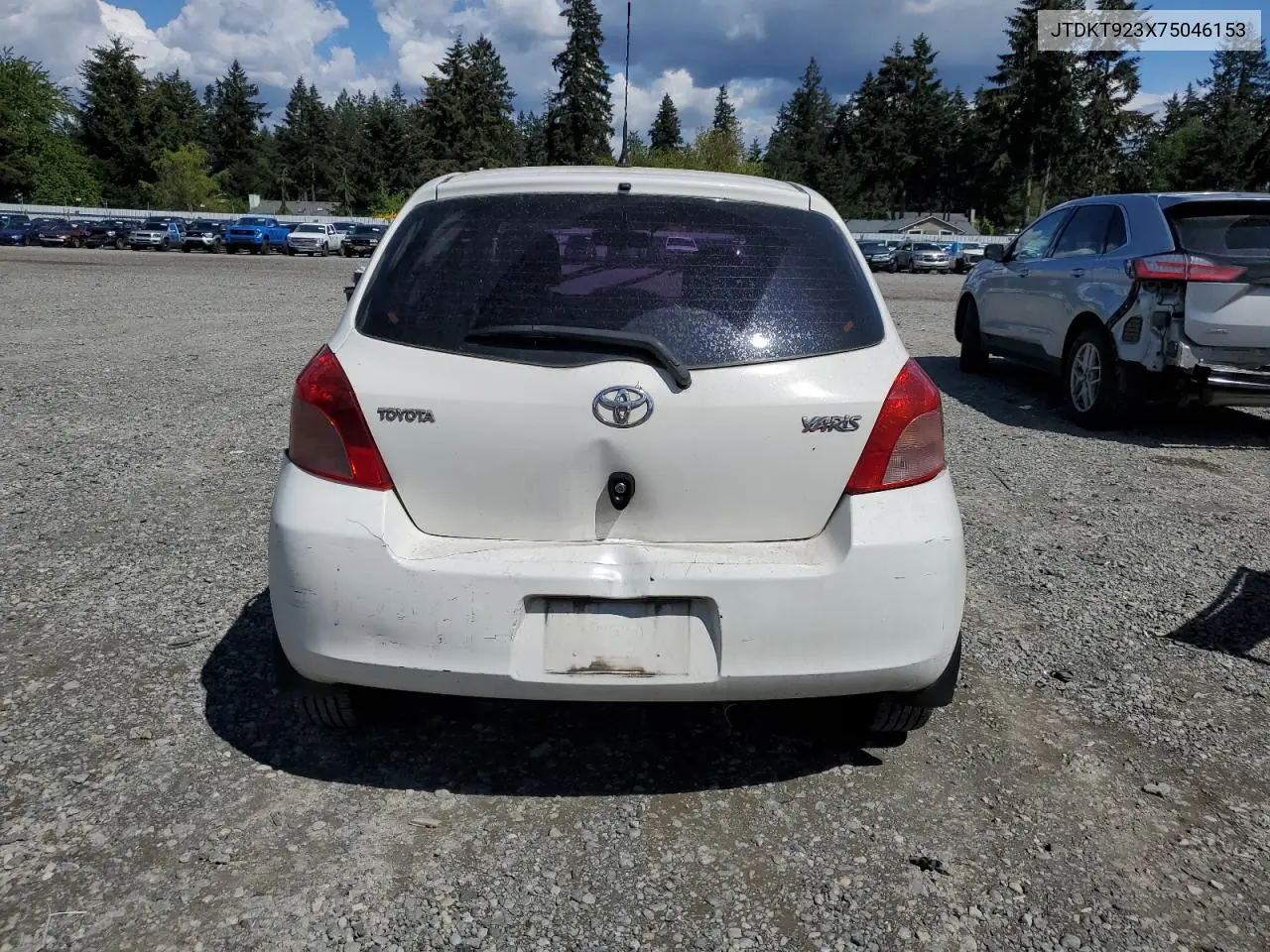 2007 Toyota Yaris VIN: JTDKT923X75046153 Lot: 56877765