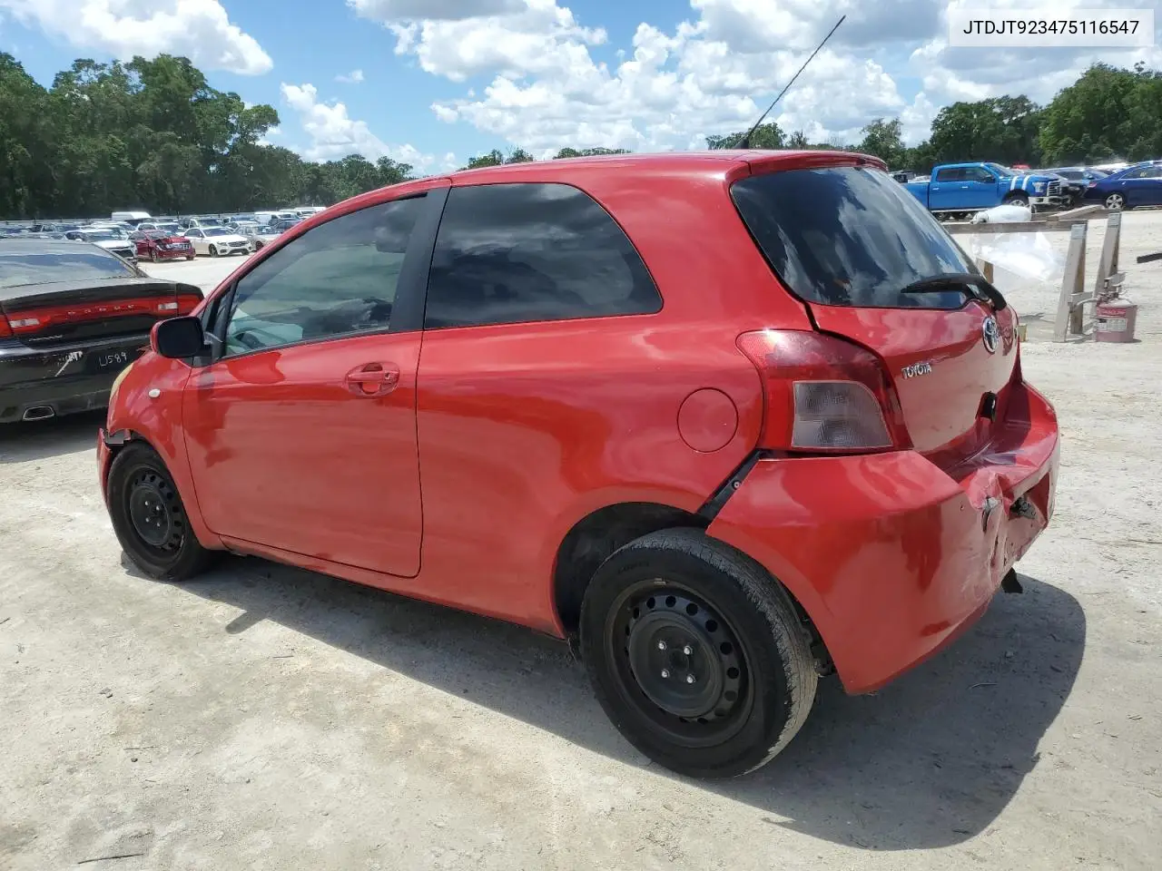 2007 Toyota Yaris VIN: JTDJT923475116547 Lot: 56952285