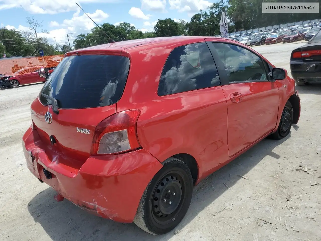 2007 Toyota Yaris VIN: JTDJT923475116547 Lot: 56952285