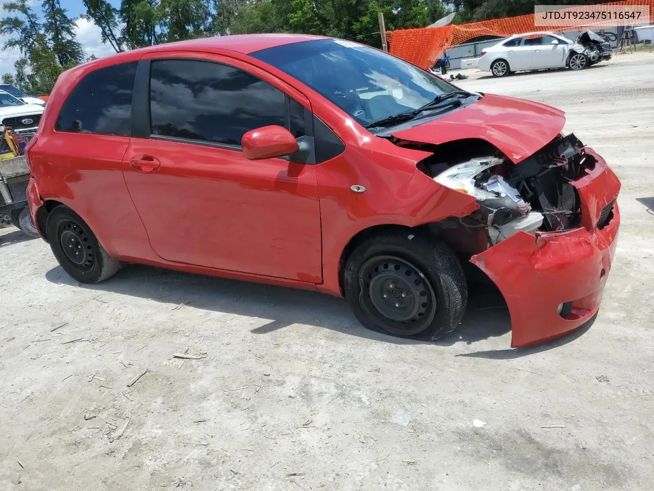 2007 Toyota Yaris VIN: JTDJT923475116547 Lot: 56952285
