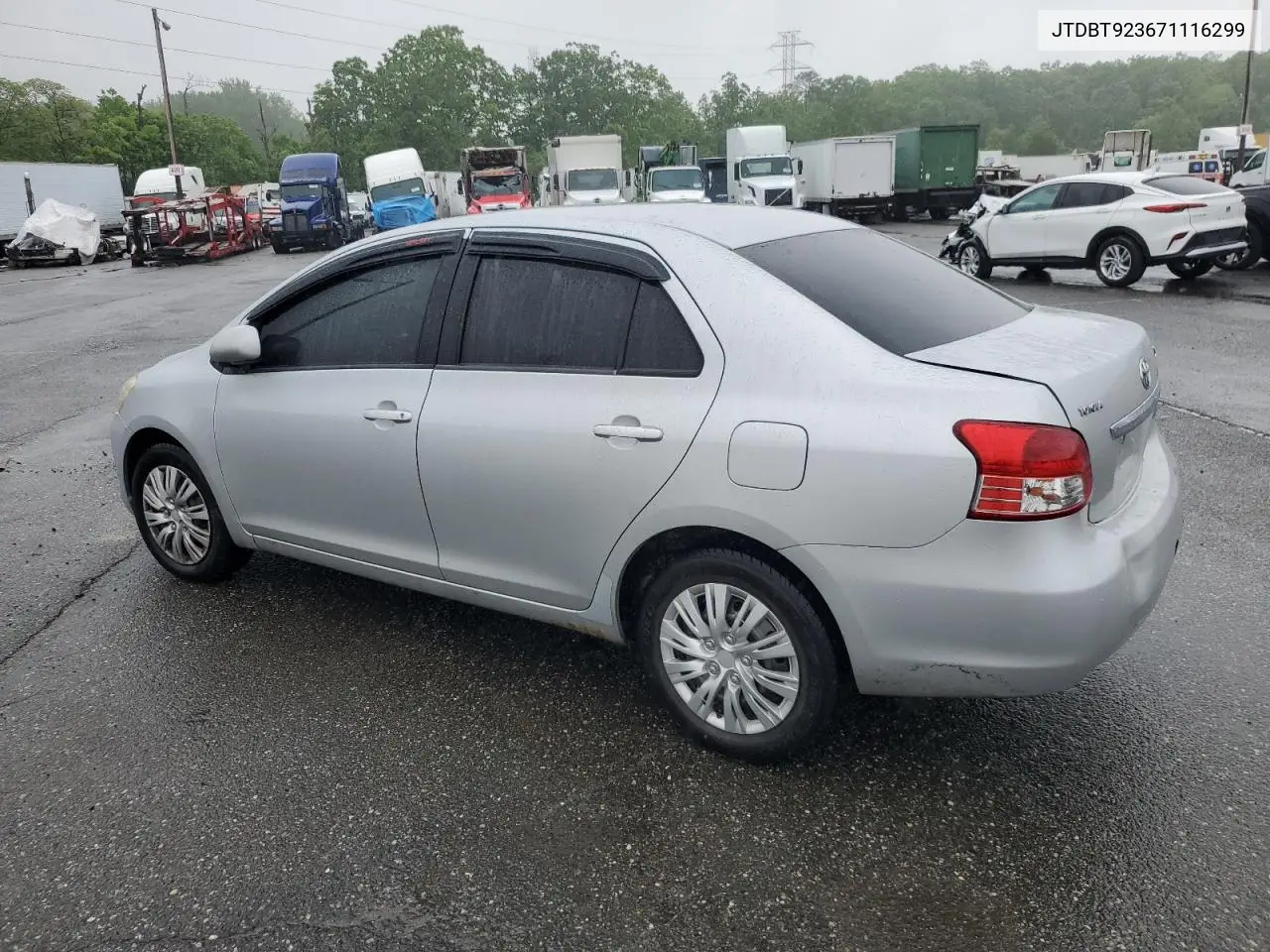 2007 Toyota Yaris VIN: JTDBT923671116299 Lot: 57037135