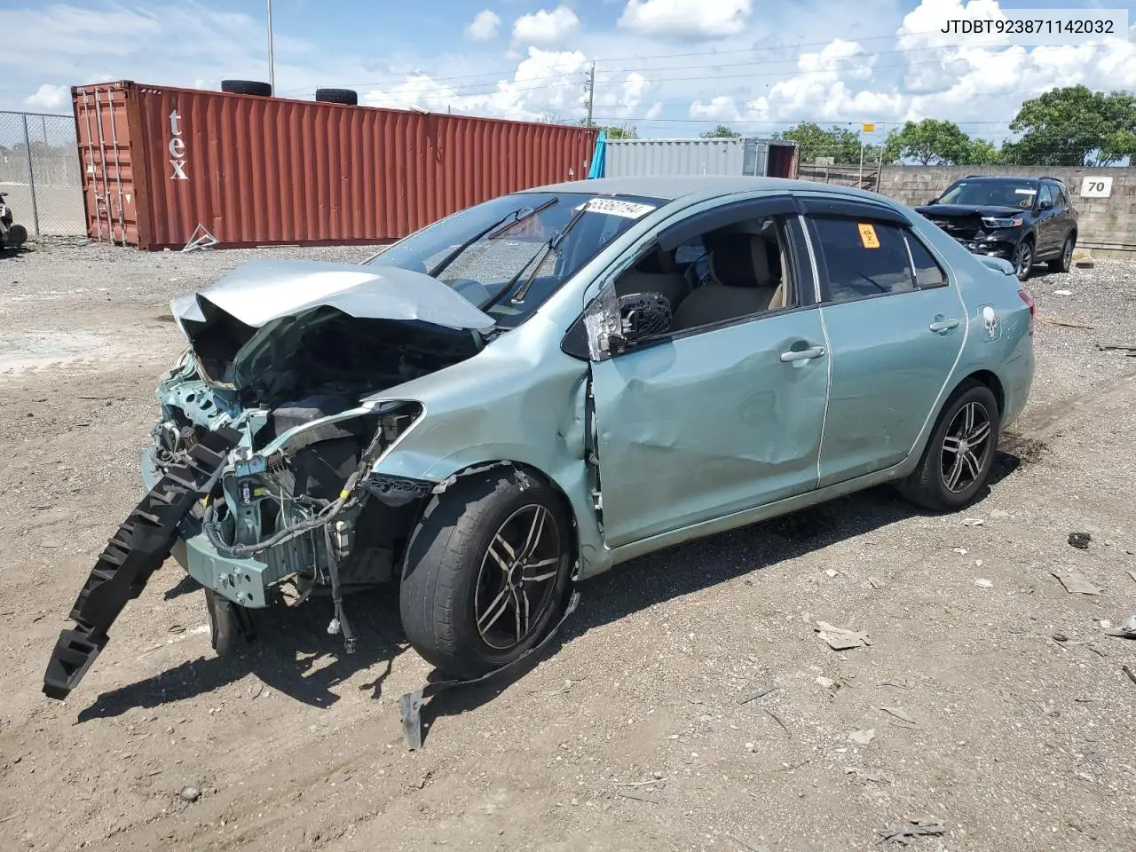 2007 Toyota Yaris VIN: JTDBT923871142032 Lot: 58248015