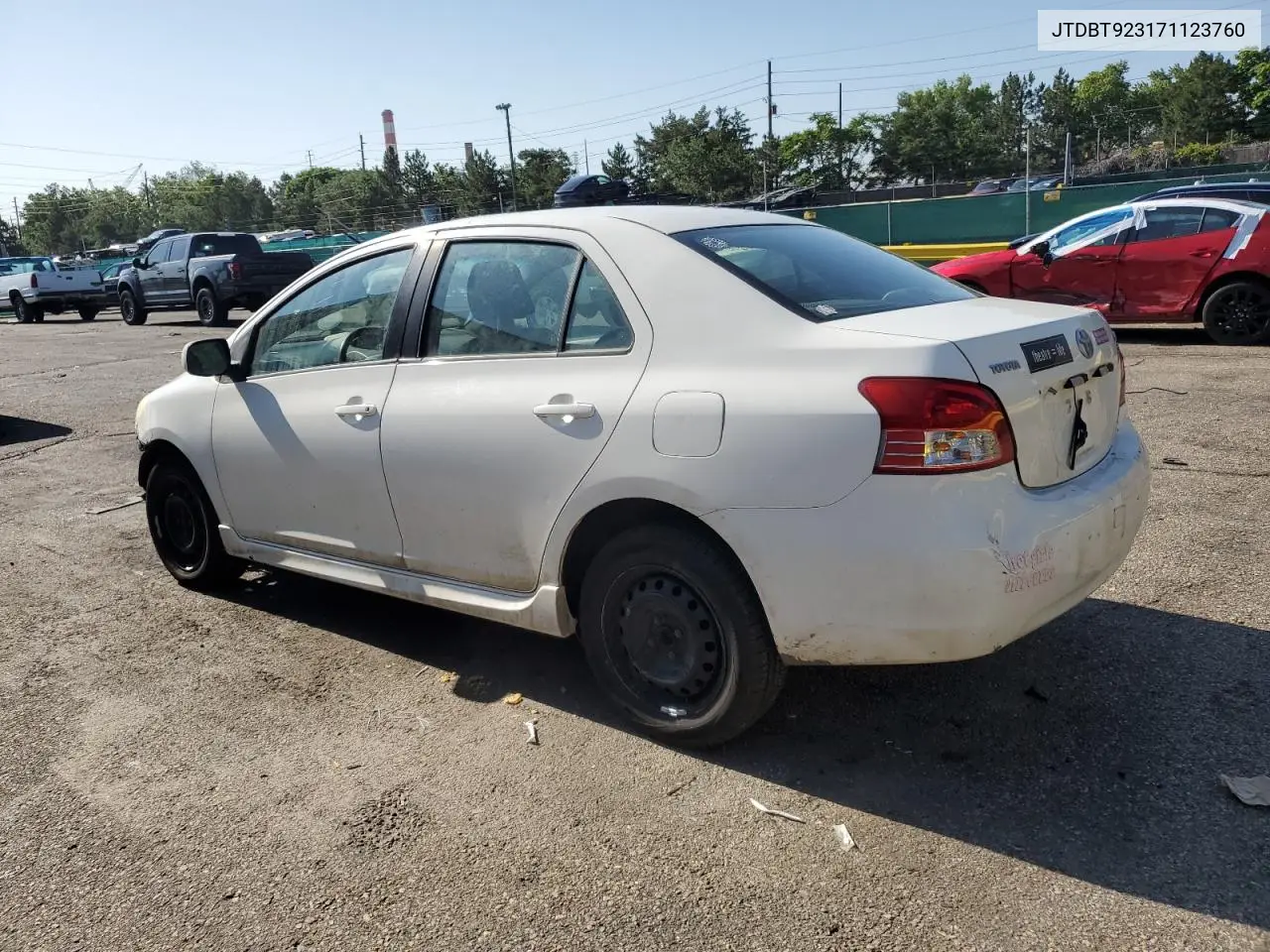 2007 Toyota Yaris VIN: JTDBT923171123760 Lot: 62334265
