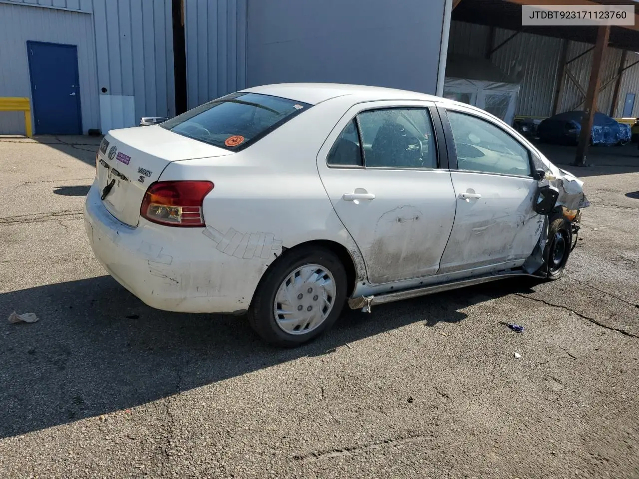 2007 Toyota Yaris VIN: JTDBT923171123760 Lot: 62334265