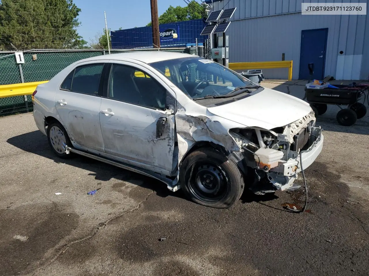 2007 Toyota Yaris VIN: JTDBT923171123760 Lot: 62334265