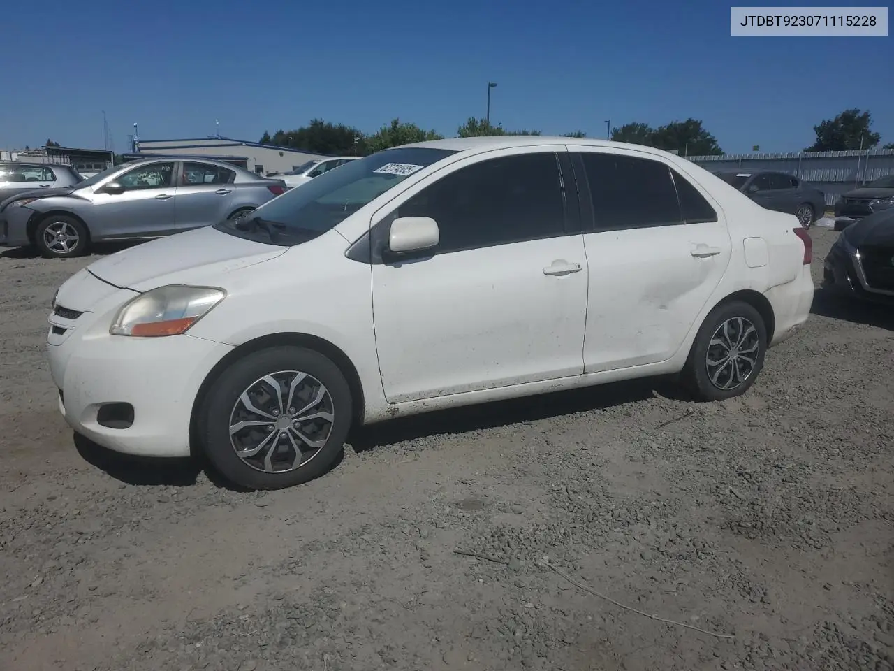 2007 Toyota Yaris VIN: JTDBT923071115228 Lot: 62724505