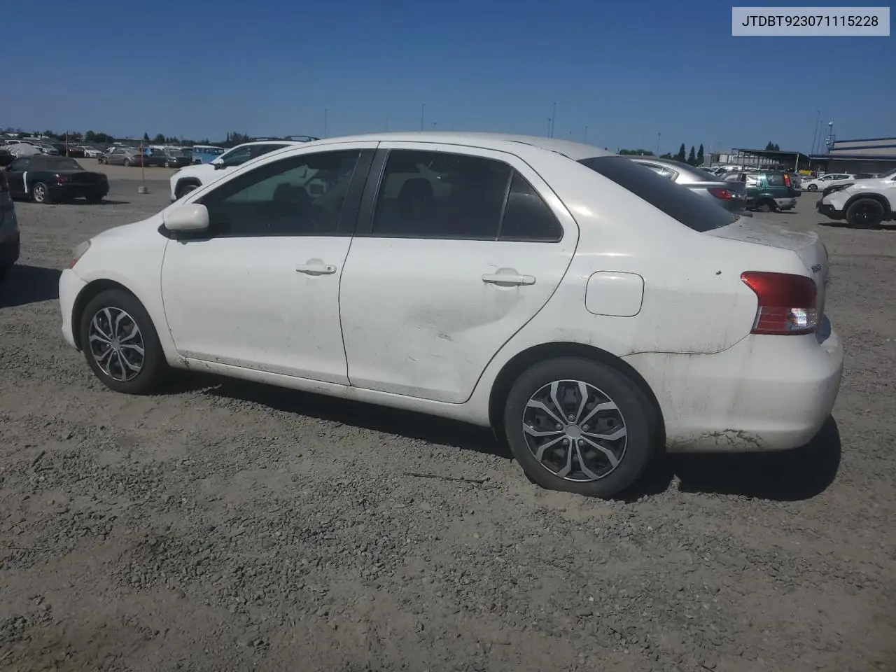 2007 Toyota Yaris VIN: JTDBT923071115228 Lot: 62724505