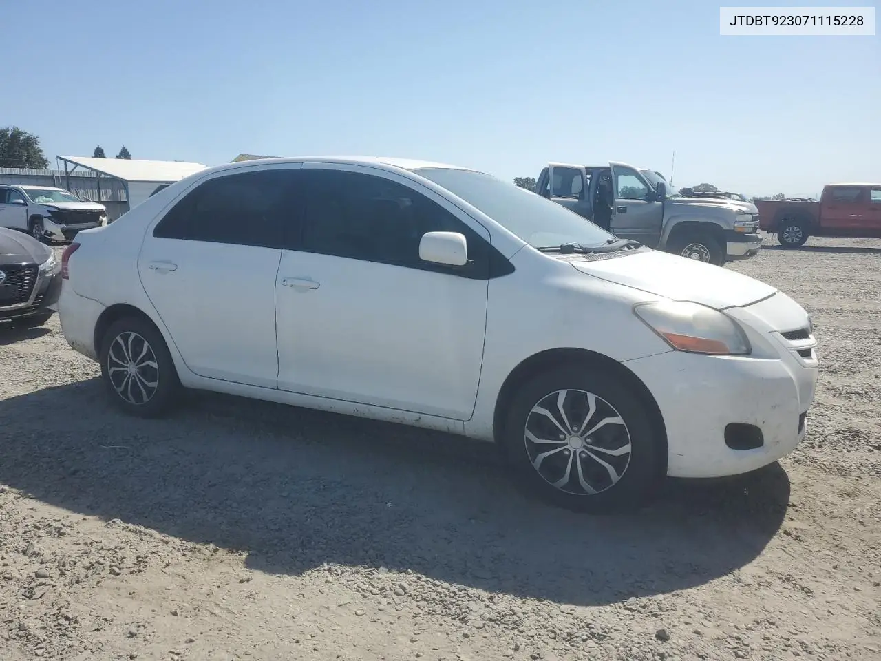 2007 Toyota Yaris VIN: JTDBT923071115228 Lot: 62724505