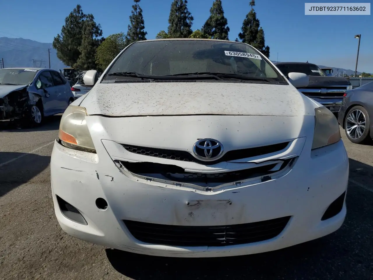 2007 Toyota Yaris VIN: JTDBT923771163602 Lot: 63058945
