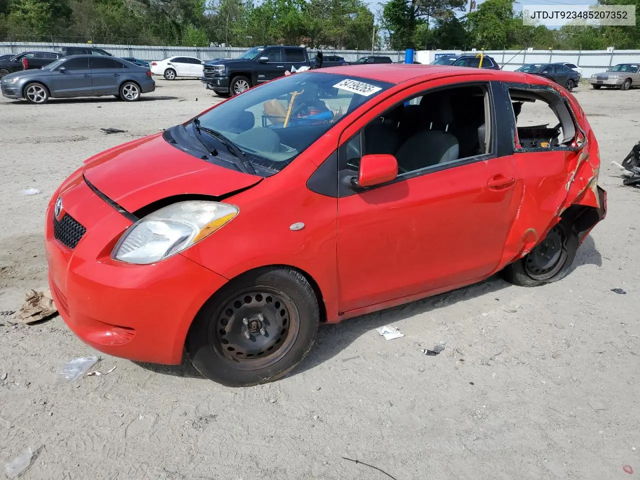 2008 Toyota Yaris VIN: JTDJT923485207352 Lot: 54199265