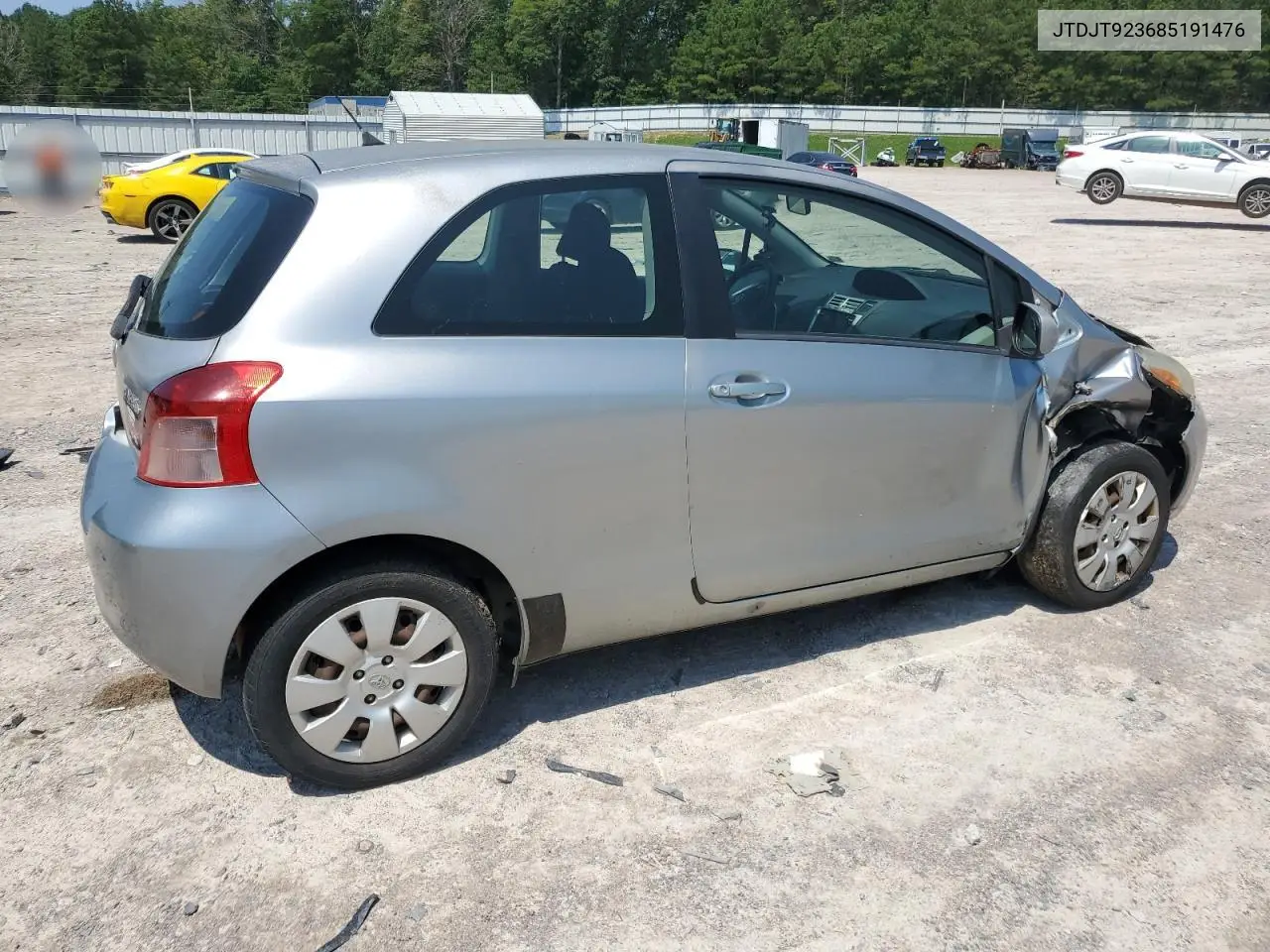 2008 Toyota Yaris VIN: JTDJT923685191476 Lot: 61837865