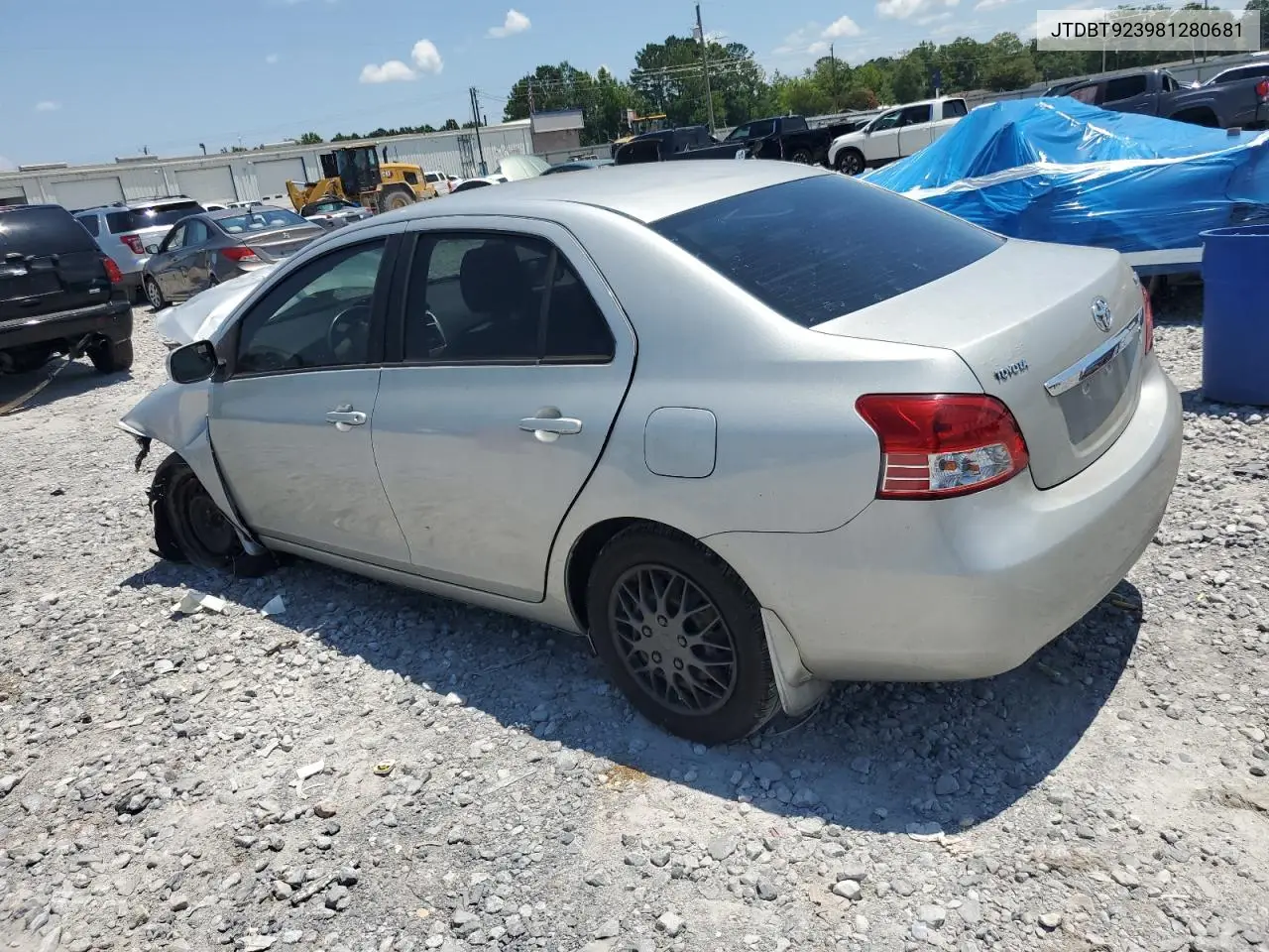 2008 Toyota Yaris VIN: JTDBT923981280681 Lot: 62669235