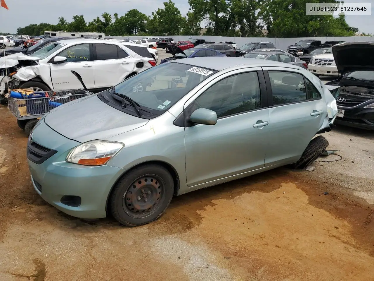 2008 Toyota Yaris VIN: JTDBT923181237646 Lot: 62758175