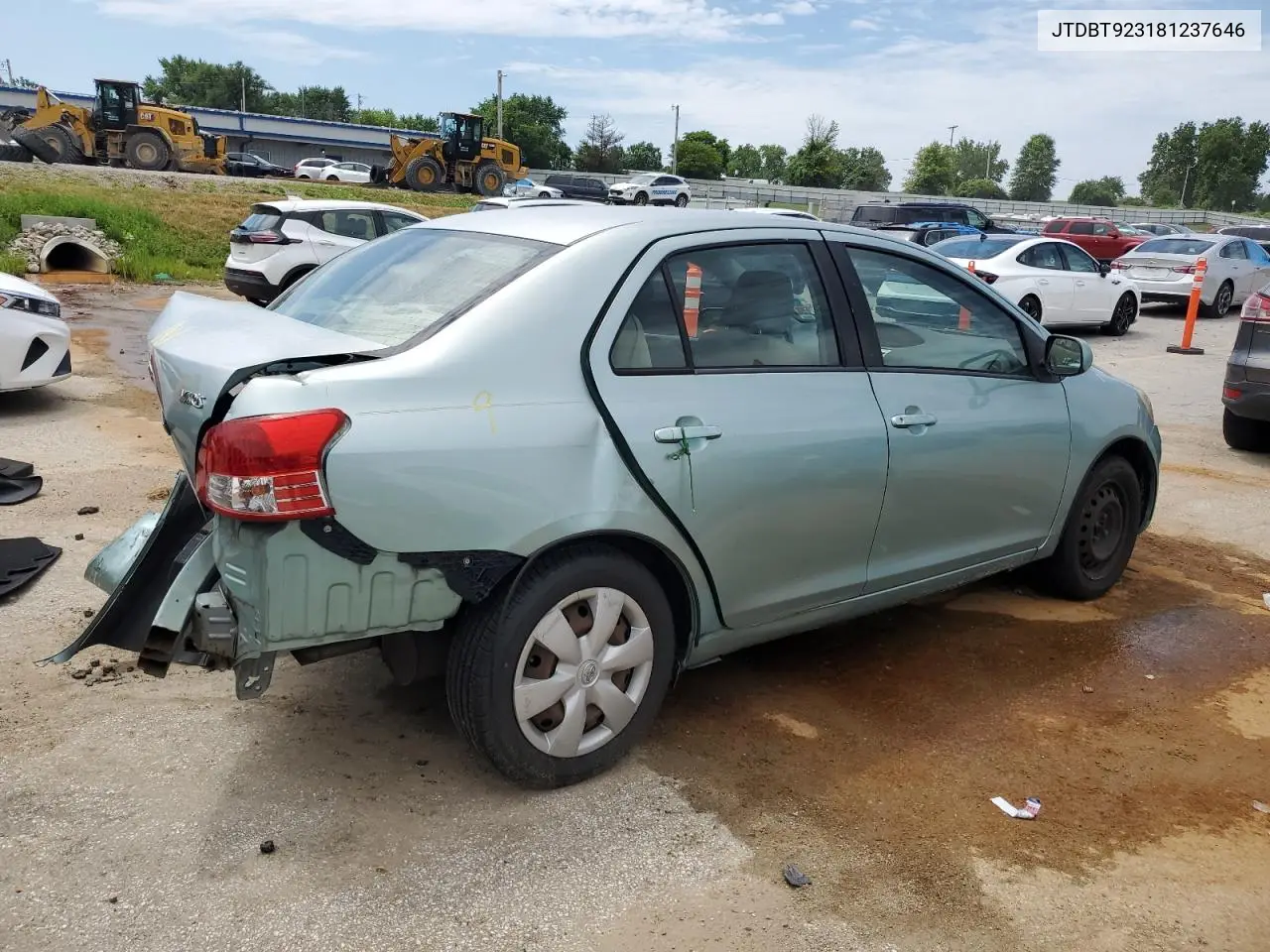 2008 Toyota Yaris VIN: JTDBT923181237646 Lot: 62758175