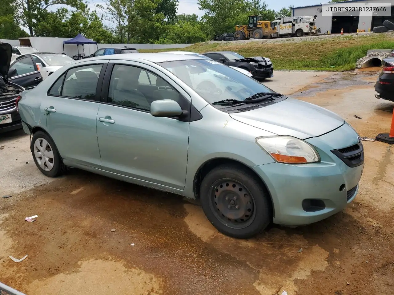 2008 Toyota Yaris VIN: JTDBT923181237646 Lot: 62758175