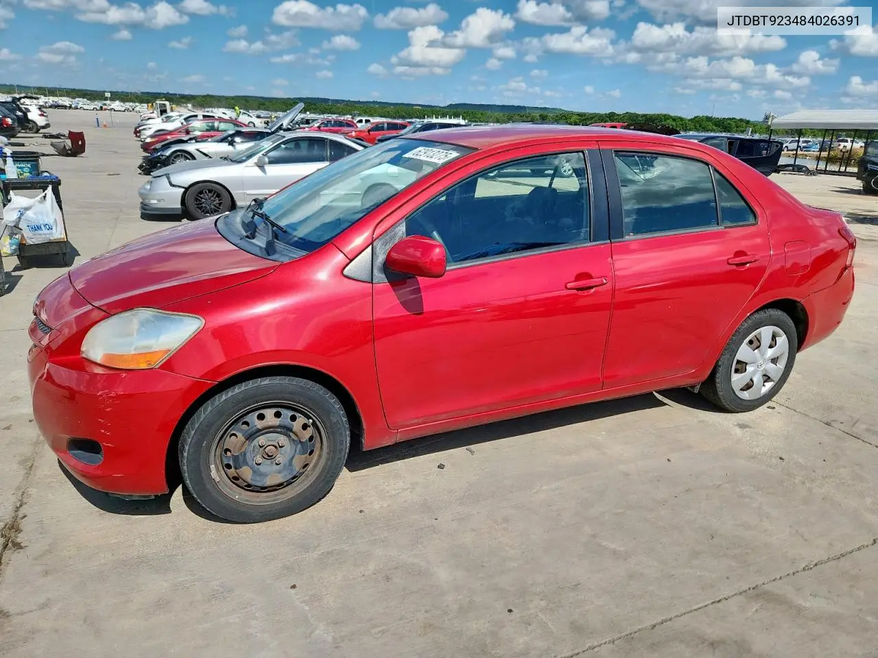 2008 Toyota Yaris VIN: JTDBT923484026391 Lot: 62913275