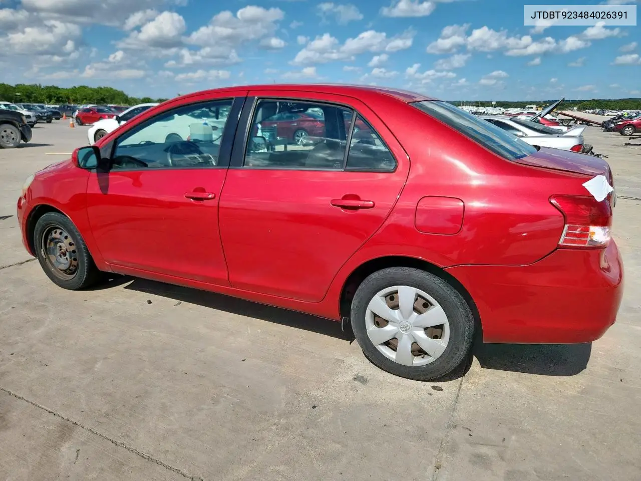2008 Toyota Yaris VIN: JTDBT923484026391 Lot: 62913275