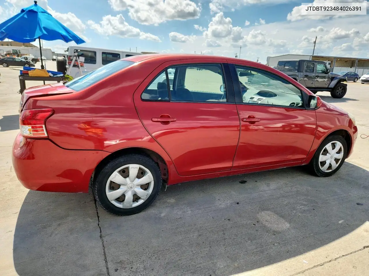 2008 Toyota Yaris VIN: JTDBT923484026391 Lot: 62913275