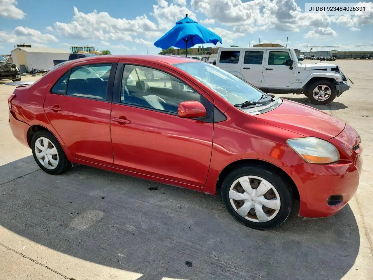 2008 Toyota Yaris VIN: JTDBT923484026391 Lot: 62913275