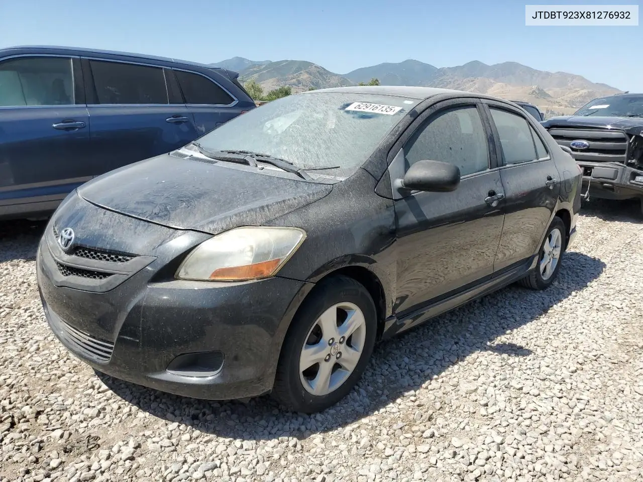 2008 Toyota Yaris VIN: JTDBT923X81276932 Lot: 62916135