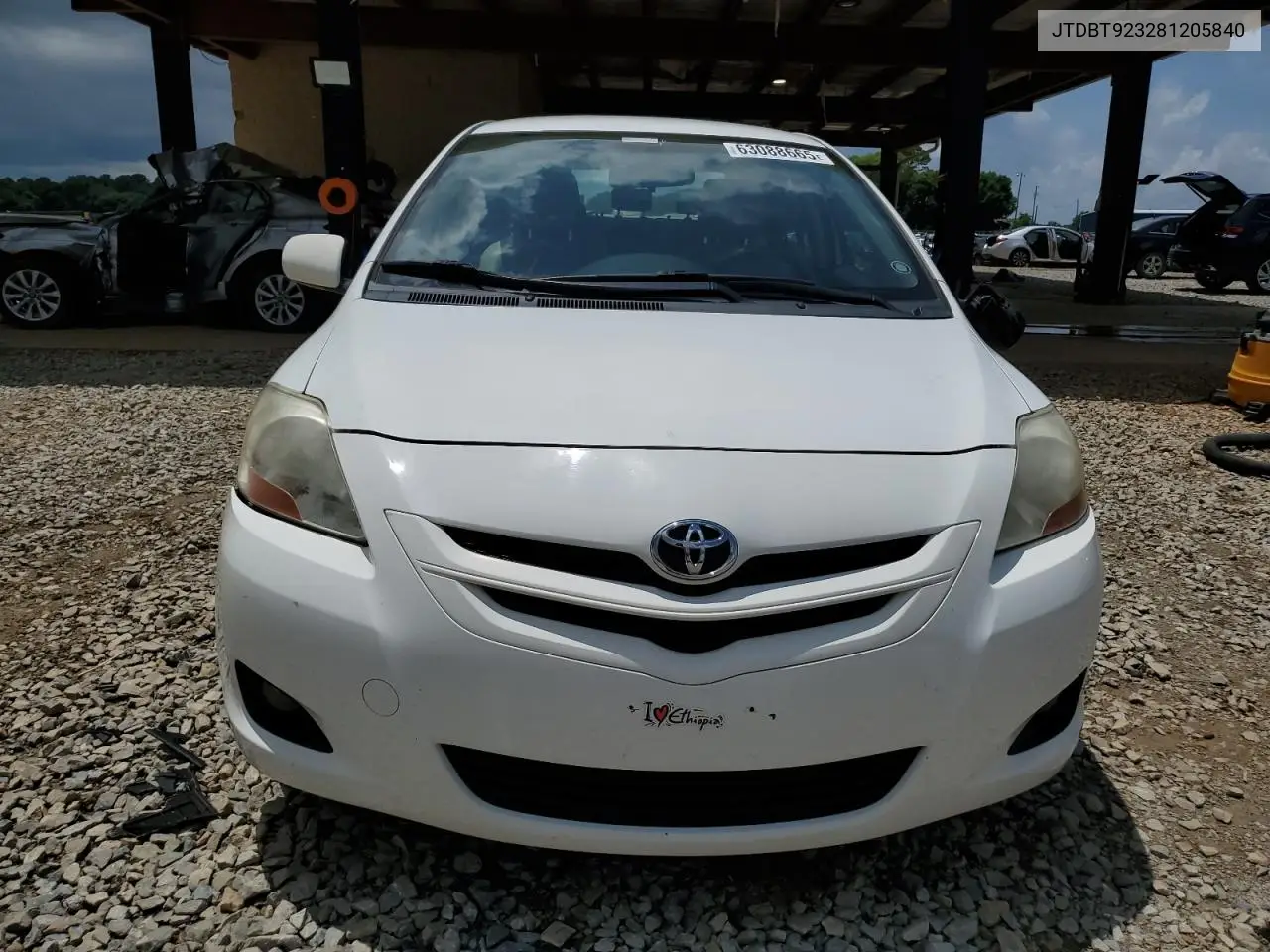 2008 Toyota Yaris VIN: JTDBT923281205840 Lot: 63088665